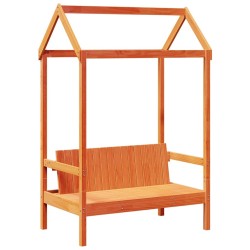 Banc avec toit cire marron 117,5x70x176,5 cm bois de pin massif 532330532330