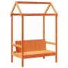 Banc avec toit cire marron 117,5x70x176,5 cm bois de pin massif 532330532330