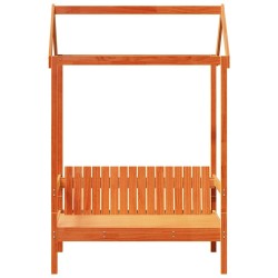 Banc avec toit cire marron 117,5x70x176,5 cm bois de pin massif 532330532330