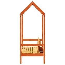 Banc avec toit cire marron 117,5x70x176,5 cm bois de pin massif 532330532330