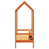 Banc avec toit cire marron 117,5x70x176,5 cm bois de pin massif 532330532330