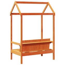 Banc avec toit cire marron 117,5x70x176,5 cm bois de pin massif 532330532330
