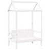 Banc avec toit blanc 117,5x70x176,5 cm bois de pin massif 532333532333