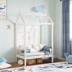 Banc avec toit blanc 117,5x70x176,5 cm bois de pin massif 532333532333