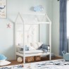 Banc avec toit blanc 117,5x70x176,5 cm bois de pin massif 532333532333