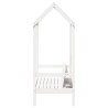 Banc avec toit blanc 117,5x70x176,5 cm bois de pin massif 532333532333