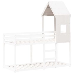 Toit de lit pour enfants blanc 60x89x134,5cm bois de pin massif 532338532338
