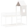 Toit de lit pour enfants blanc 60x89x134,5cm bois de pin massif 532338532338
