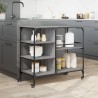 Chariot de cuisine sonoma gris 100x45x89,5 cm bois d'ingénierie 532342532342
