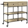 Chariot de cuisine chêne sonoma 105x42x95 cm bois d'ingénierie 532350532350