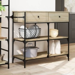 Chariot de cuisine chêne sonoma 105x42x95 cm bois d'ingénierie 532350532350