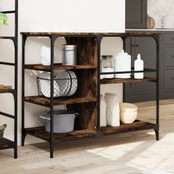 Chariot de cuisine chêne fumé 100x45x89,5 cm bois d'ingénierie 532359532359