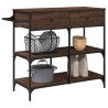 Chariot de cuisine chêne marron 105x42x95 cm bois d'ingénierie 532360532360