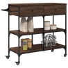 Chariot de cuisine chêne marron 105x42x95 cm bois d'ingénierie 532360532360