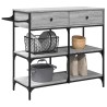 Chariot de cuisine sonoma gris 105x42x95 cm bois d'ingénierie 532361532361