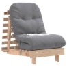Canapé-lit futon avec matelas 60x206x11 cm bois massif de pin 532374532374