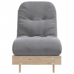 Canapé-lit futon avec matelas 60x206x11 cm bois massif de pin 532374532374