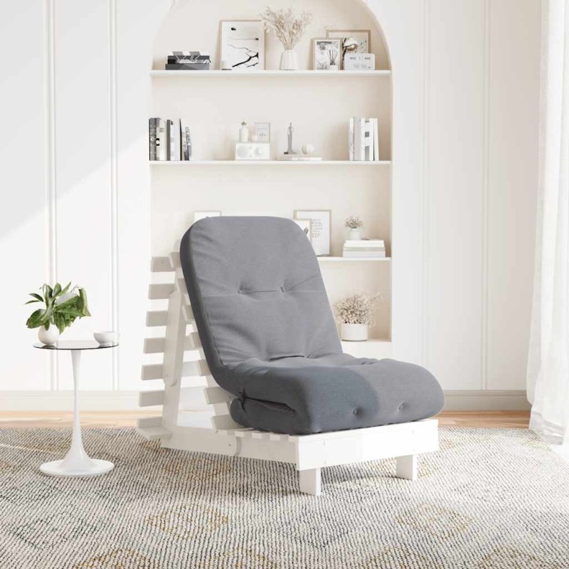 Canapé-lit futon avec matelas 60x206x11 cm bois massif de pin 532375532375