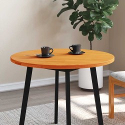 Dessus de table rond cire marron Ø80x2,5 cm bois de pin massif 532378532378
