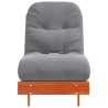 Canapé-lit futon avec matelas 60x206x11 cm bois massif de pin 532381532381