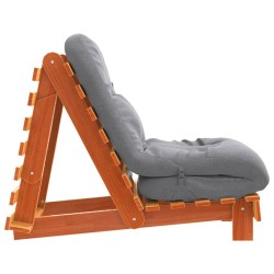 Canapé-lit futon avec matelas 60x206x11 cm bois massif de pin 532381532381