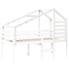 Toit de lit pour enfants blanc 188x82x113 cm bois de pin massif 532386532386