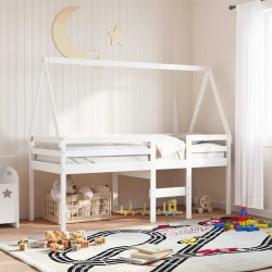 Toit de lit pour enfants blanc 199x80,5x88cm bois de pin massif 532390532390