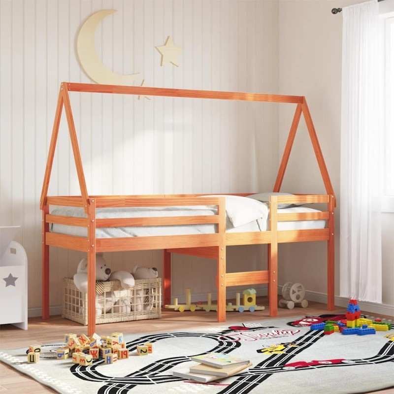 Toit de lit pour enfants 209x95,5x88 cm bois de pin massif 532396532396