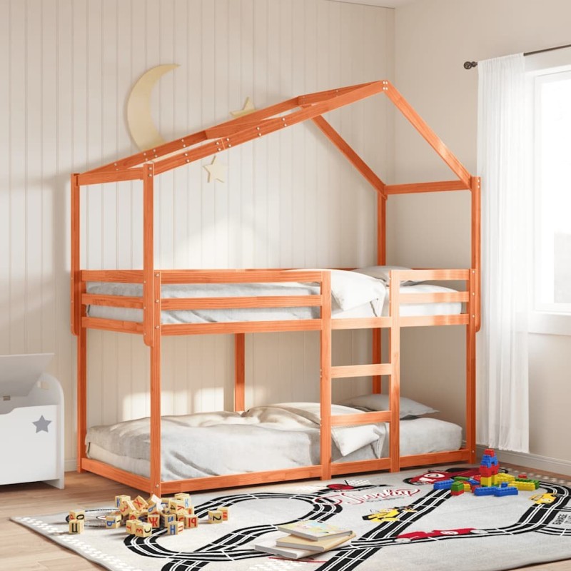 Toit de lit pour enfants 203x95,5x142 cm bois de pin massif 532404532404