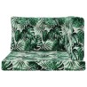 Coussin de canapé d'extérieur 3 pcs Motif feuille Polyester 532414532414