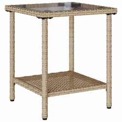 Canapé de jardin avec table et coussins en forme de L beige 532415532415