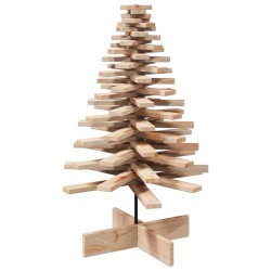 Arbre de Noël en bois pour décoration 100 cm bois massif de pin 532417532417
