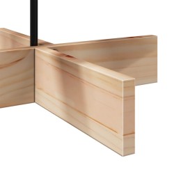 Arbre de Noël en bois pour décoration 100 cm bois massif de pin 532417532417