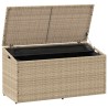 Coffre de rangement de jardin Beige 110x50x58 cm Résine tressée 532421532421