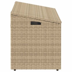 Coffre de rangement de jardin Beige 110x50x58 cm Résine tressée 532421532421
