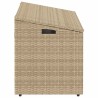 Coffre de rangement de jardin Beige 110x50x58 cm Résine tressée 532421532421