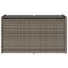 Banc de rangement extérieur coussin gris 100 cm résine tressée 532426532426