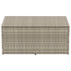 Boîte de rangement de jardin gris clair 110x50x58 cm rotin 532427532427