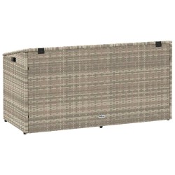Boîte de rangement de jardin gris clair 110x50x58 cm rotin 532427532427
