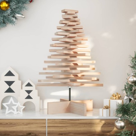 Arbre de Noël en bois pour décoration 80 cm bois massif de pin 532431532431
