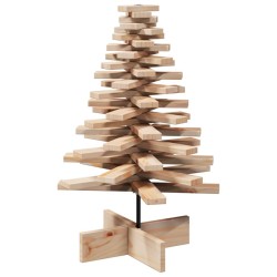 Arbre de Noël en bois pour décoration 80 cm bois massif de pin 532431532431