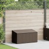 Boîte de rangement de jardin marron 110x50x58 cm résine tressée 532432532432