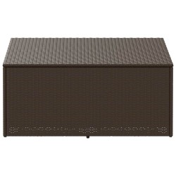 Boîte de rangement de jardin marron 110x50x58 cm résine tressée 532432532432