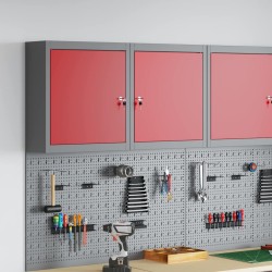 Armoire à outils avec étagère Rouge et Gris 50 x 20 x 55 cm 532434532434