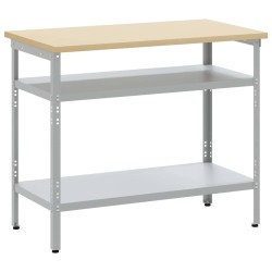 Table de travail Gris 100 x 55 x 85 cm Acier enduit de poudre 532436532436