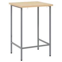 Table d'angle Gris 55 x 55 x 85 cm Acier et bois laminé 532443532443