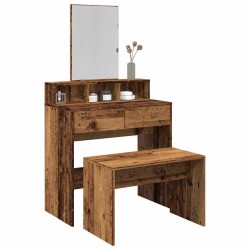 Tabouret de toilette vieux bois 70x35x45 cm bois d'ingénierie 532444532444