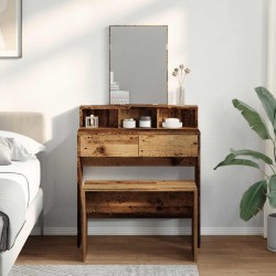 Tabouret de toilette vieux bois 70x35x45 cm bois d'ingénierie 532444532444