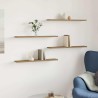 Panneau de bibliothèque 4 pcs chêne artisanal 60x10x1,5 cm 532445532445