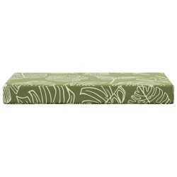 Coussin de Siège d'Extérieur Feuilles Vertes 80 x 40 x 8 cm 532451532451